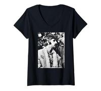 Femme Ringo Starr The Beatles Penny Lane Blue Album, époque 1967 T-Shirt avec Col en V