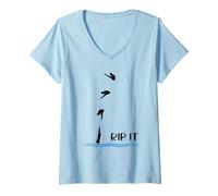Femme Rip it - Chemise de plongée Springboard T-Shirt avec Col en V
