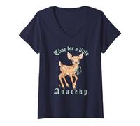 Femme Ripple Junction Time for Anarchy Cute Deer Graphic T-Shirt avec Col en V