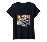 Femme Ripple Junction x My Hero Academia Class 1-A Group Anime T-Shirt avec Col en V
