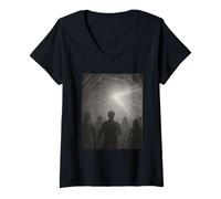 Femme Rituel du Drone Witch House Crowd T-Shirt avec Col en V