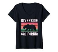 Femme Riverside California 951 Inland Empire SoCal Moreno Valley T-Shirt avec Col en V
