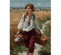 Femme RizièRe Puzzle 3000 Pieces, Puzzle Adulte 3000, Impossible Classique Jigsaw, Familial Puzzles Jeu de, Jigsaws en Bois, pour Jeu Éducatif Défi Jouets, Décoration Murale Artistique Cadeau FNKL5247