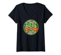 Femme RN Nurse Squad Gnomes de la Saint-Patrick Assortis T-Shirt avec Col en V