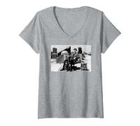 Femme Robbie Robertson Bob Dylan et Le Guitariste du Groupe AJ Barratt T-Shirt avec Col en V