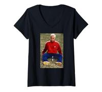 Femme Robbie Williams of Boy Band Take That 1995 par Andy Willsher T-Shirt avec Col en V