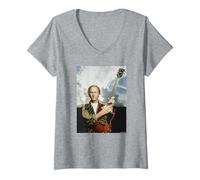 Femme Robby Krieger The Doors Lampe de Guitare My Fire Michael Grecco T-Shirt avec Col en V