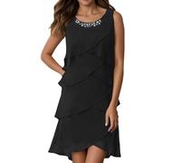 Femme Robe de Cocktail Col V Tunique Chic Et Elegant Fête Cocktail Mini Shirt Robes sans Manches Imprimé Floral Bohème Grande Taille Pas Cher Mini Jupe De Plage Black Corset Dress Kaftan Pareos 2025