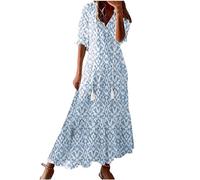 Femme Robe de Plage Longue Robe Sexy Bohème Pas Cher Elegante Été Maxi Robes Ample Chic Décontracté Sexy Mi-Longue Robe de Soirée Bohème L'été Casual Habillée Robes