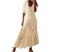 Femme Robe de Plage Longue Robe Sexy Bohème Pas Cher Elegante Été Maxi Robes Ample Chic Décontracté Sexy Mi-Longue Robe de Soirée Bohème L'été Casual Habillée Robes