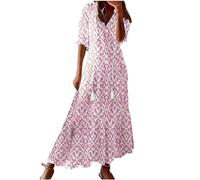 Femme Robe de Plage Longue Robe Sexy Bohème Pas Cher Elegante Été Maxi Robes Ample Chic Décontracté Sexy Mi-Longue Robe de Soirée Bohème L'été Casual Habillée Robes