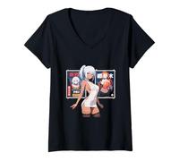 Femme Robe Sexy Waifu Anime Girl Style Japonais T-Shirt avec Col en V