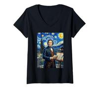 Femme Robert Schumann Compositeur Pianiste T-Shirt avec Col en V