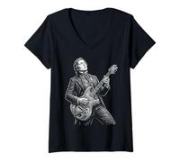Femme Robert Schumann Compossier Pianiste T-Shirt avec Col en V
