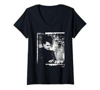 Femme Robert Smith de The Cure Live, Artiste dystopique T-Shirt avec Col en V