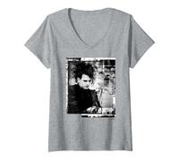 Femme Robert Smith The Cure Live, Artiste dystopique T-Shirt avec Col en V