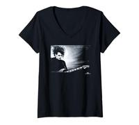 Femme Robert Smith The Cure Live Disintegration Era Phil Nicholls T-Shirt avec Col en V