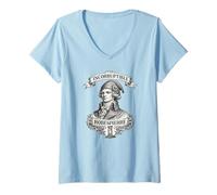 Femme Robespierre La Révolution Française Incorruptible T-Shirt avec Col en V