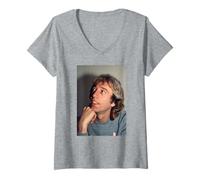 Femme Robin Gibb Bee Gees Chanteur Staying Alive par Virginia Turbett T-Shirt avec Col en V