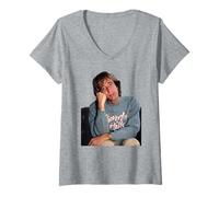 Femme Robin Gibb of The Bee Gees par Virginia Turbett T-Shirt avec Col en V