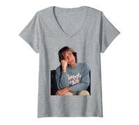 Femme Robin Gibb of The Bee Gees par Virginia Turbett T-Shirt avec Col en V