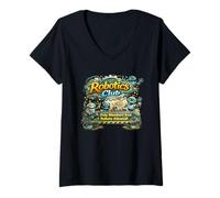 Femme Robotics Club Seuls Les Membres et Les Robots sont autorisés T-Shirt avec Col en V