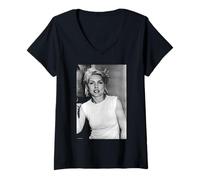 Femme Rock Star Debbie Harry Blondie par Simon Fowler T-Shirt avec Col en V