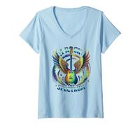 Femme Rockin' I Rock The Spectrum Mother Stimming Love T-Shirt avec Col en V