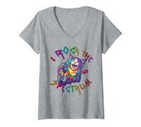 Femme Rockin' I Rock The Spectrum Sensibilisation à l'autisme Mélodie différente T-Shirt avec Col en V