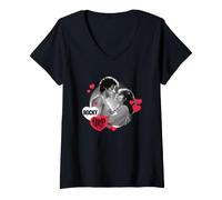 Femme Rocky I Only Needed You Valentine T-Shirt avec Col en V