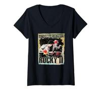 Femme Rocky II Apollo Creed Let's Finish This Fight! T-Shirt avec Col en V