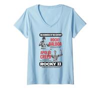 Femme Rocky II Rematch T-Shirt avec Col en V