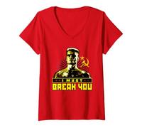 Femme Rocky IV I Must Break You T-Shirt avec Col en V