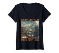 Femme Rocky Mountain National Park | Colorado T-Shirt avec Col en V