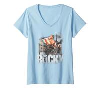 Femme Rocky The Champion T-Shirt avec Col en V