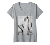 Femme Rod Stewart Change for Showbiz Football Match 1974 T-Shirt avec Col en V