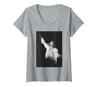 Femme Rod Stewart, chanteur de The Faces, Live Birmingham Odeon T-Shirt avec Col en V