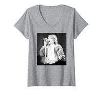 Femme Rod Stewart de Faces on Stage Odeon Birmingham 1976 T-Shirt avec Col en V