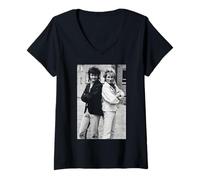 Femme Rod Stewart et Paul Young Ensemble 1986 T-Shirt avec Col en V