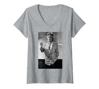Femme Rod Stewart participe à la tournée londonienne Press for Body Wishes 1983 T-Shirt avec Col en V