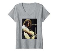 Femme Roger Daltrey, répétition de The Who Top of The Pops 1973 T-Shirt avec Col en V