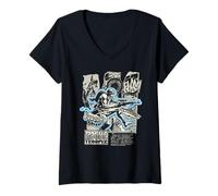 Femme Rogue Trooper en Action, Bande dessinée rétro de 2000 après JC T-Shirt avec Col en V