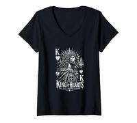 Femme Roi des cœurs, l'amour règne par Le Sacrifice T-Shirt avec Col en V
