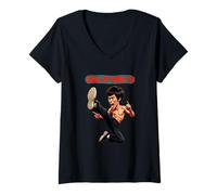 Femme Roi du Kung Fu T-Shirt avec Col en V