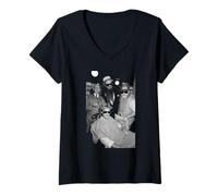 Femme Rolling Stones en Direct : Mick Jagger, Keith Richards, Inglewood, L.A. T-Shirt avec Col en V
