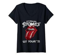 Femme Rolling Stones Tour U.S. 1978 T-Shirt avec Col en V
