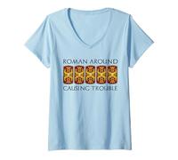 Femme Romain Autour de drôles de légions Romaines T-Shirt avec Col en V