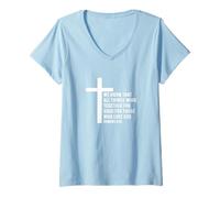 Femme Romains 8:28 8 28 Dieu Jésus Citation Religieuse Christian Salty T-Shirt avec Col en V