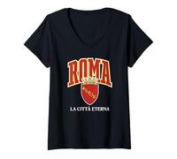 Femme Rome la Ville éternelle (Roma La Città Eterna) T-Shirt avec Col en V
