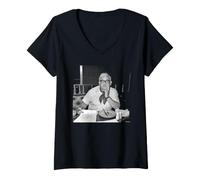 Femme Ronnie Barker Comedian of The Two Ronnies par Dick Barnatt T-Shirt avec Col en V